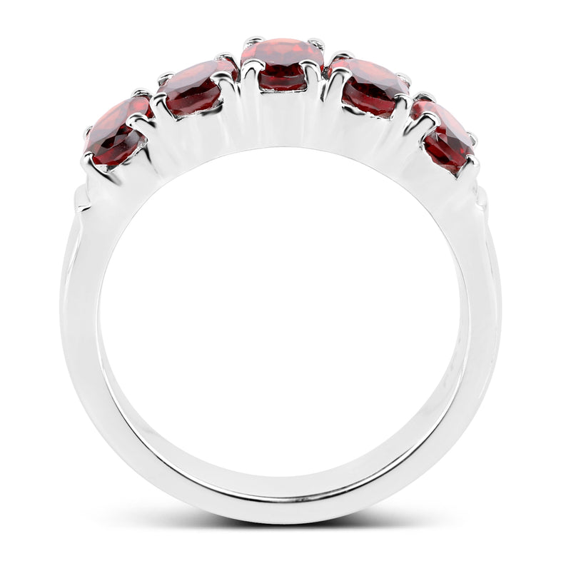 2.55 Carat Genuine  Garnet .925 Sterling Silver Ring