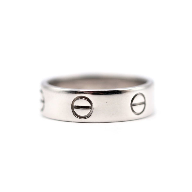 Cartier Love Ring 58 No. 16.5 750 K18WG White Gold Womens Mens Jewelry