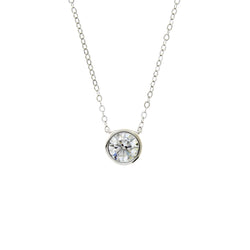 Natural Moissanite Fashion Pendants Sterling Silver