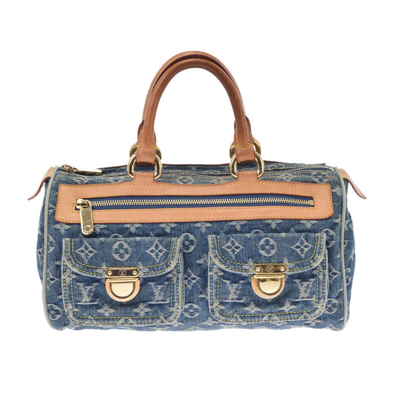 LOUIS VUITTON Monogram Neo Speedy Blue M95019 Unisex Handbag