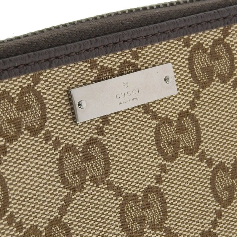 Gucci GUCCI wallet ladies long GG canvas 307980 brown round