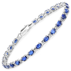 8.00 Carat Genuine Kyanite .925 Sterling Silver Bracelet