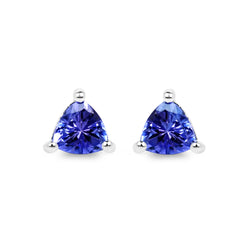 0.50 Carat Genuine Tanzanite 14K White Gold Earrings