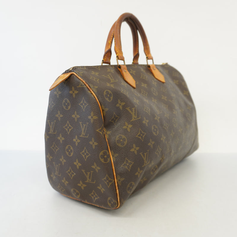 Auth Louis Vuitton Monogram Speedy 35 M41524 Womens Boston BagHandbag