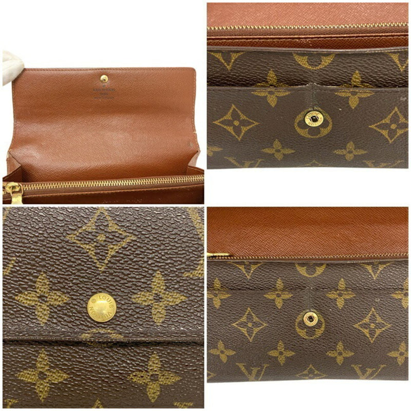 Louis Vuitton Portofeuil Sarah Brown Monogram M61734 Wallet TH0060 LOUIS VUITTON LV Folded Women's Men's