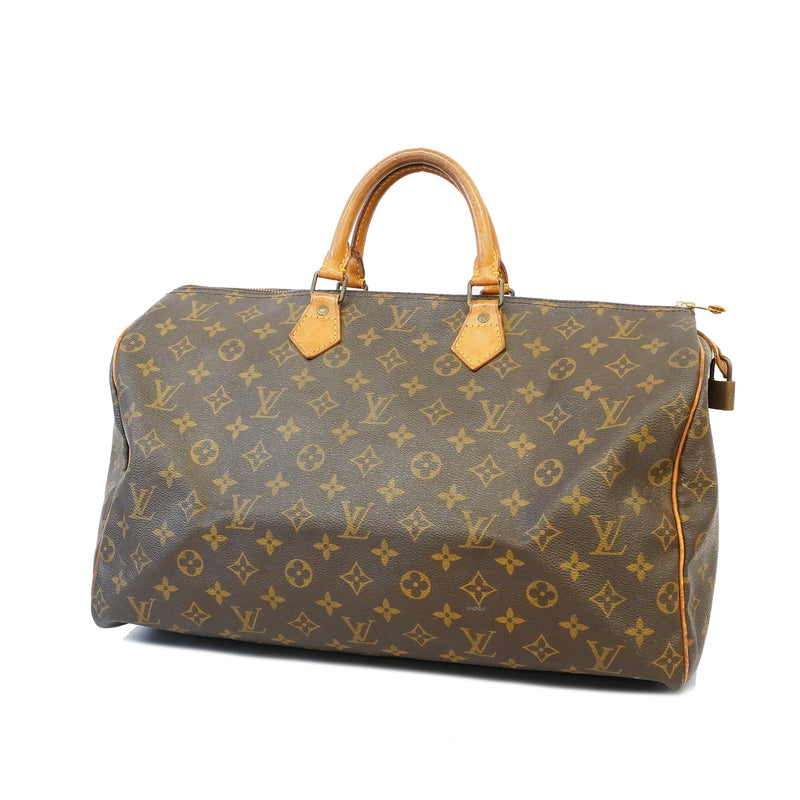 Auth Louis Vuitton Monogram Speedy 40 M41522 Womens Boston BagHandbag