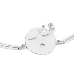 0.06 Carat Genuine White Topaz .925 Sterling Silver Bracelet