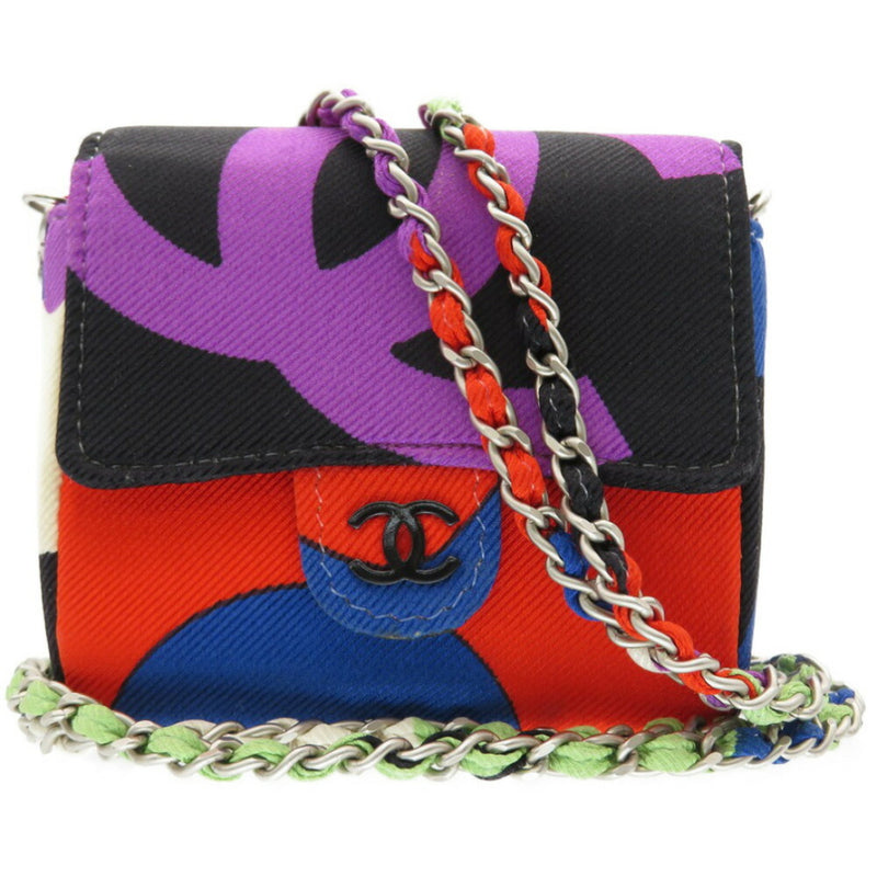Chanel Mini Matrasse Coco Mark Satin Shoulder Bag Multicolor 0312CHANEL