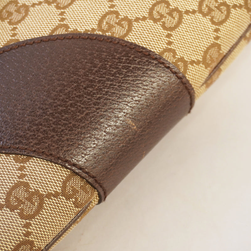 Auth Gucci Tote Bag 113015 Womens GG Canvas HandbagTote Bag BeigeBrown