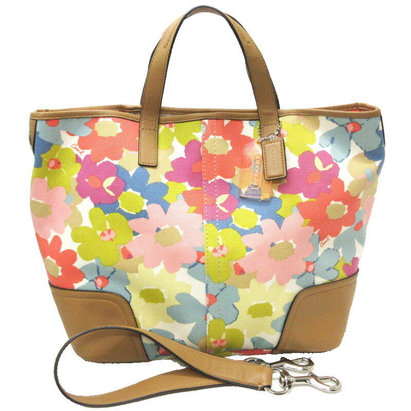 COACH Coach F28287 Shoulder Bag Flower Canvas Leather Ladies