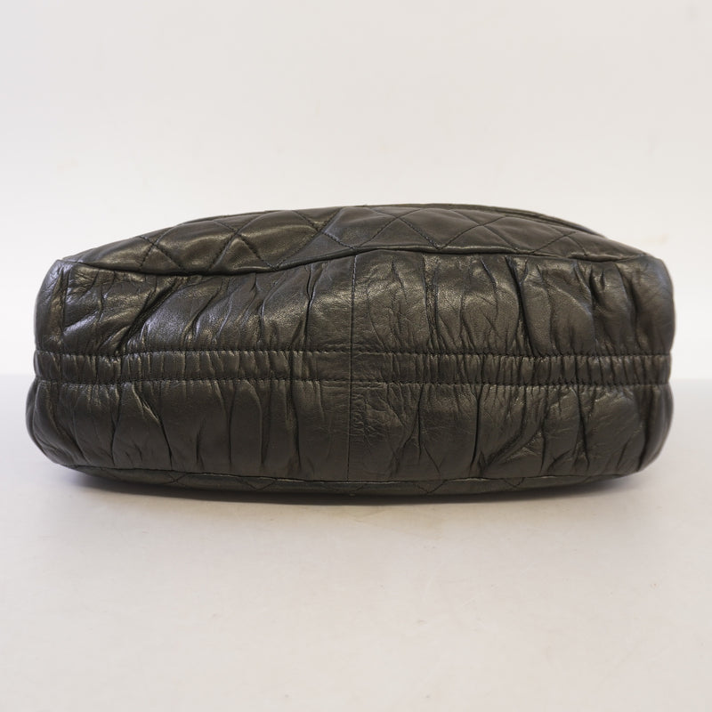 Auth Chanel Shoulder Bag Matrasse Lambskin Black