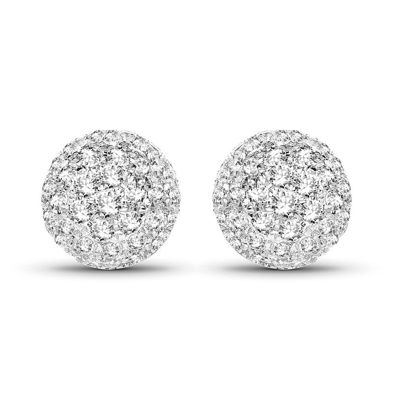 1.22 Carat Genuine White Diamond 14K White Gold Earrings (G-H Color, SI1-SI2 Clarity)