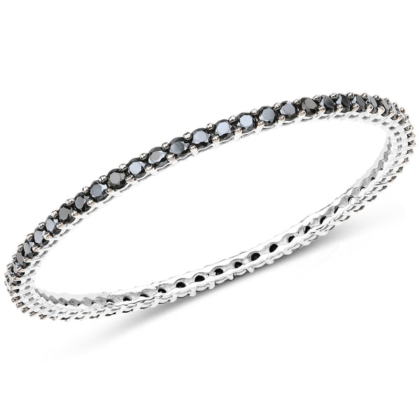 8.84 Carat Genuine Black Spinel .925 Sterling Silver Bracelet