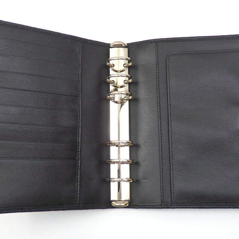 Gucci Notebook Cover Shima Black Leather 115241 Womens Mens
