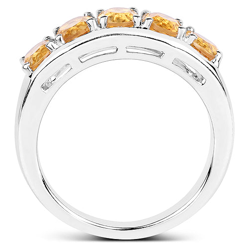 1.65 Carat Genuine Citrine .925 Sterling Silver Ring