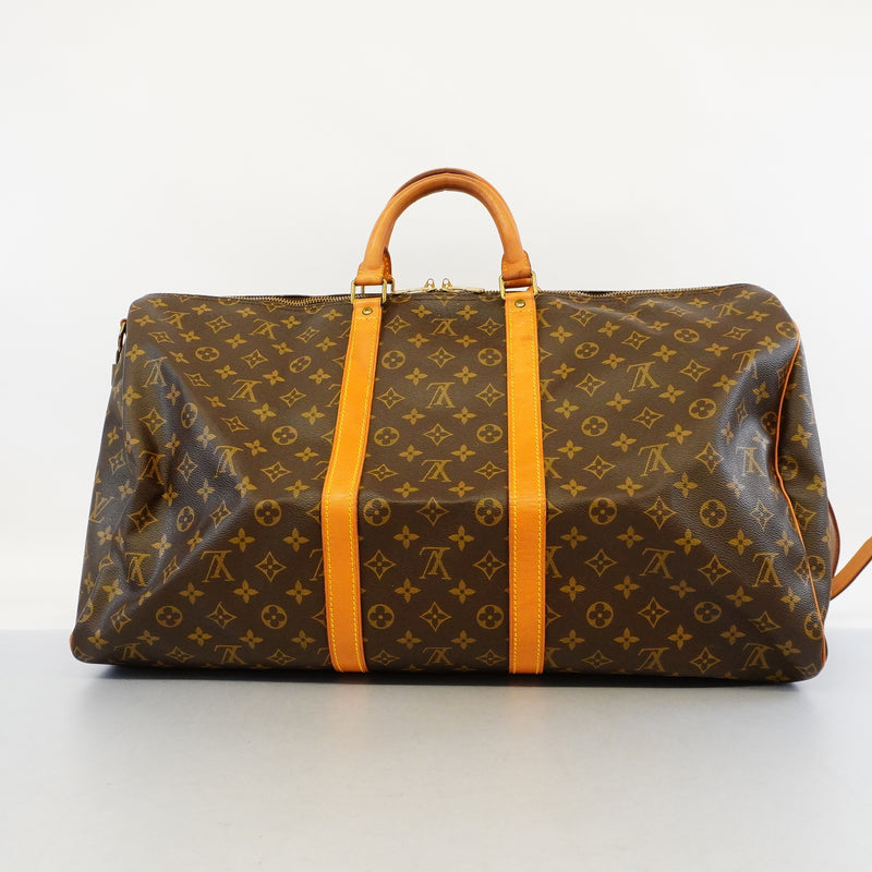 Auth Louis Vuitton Monogram Keepol Band Lier 55 M41414 Unisex Boston Bag