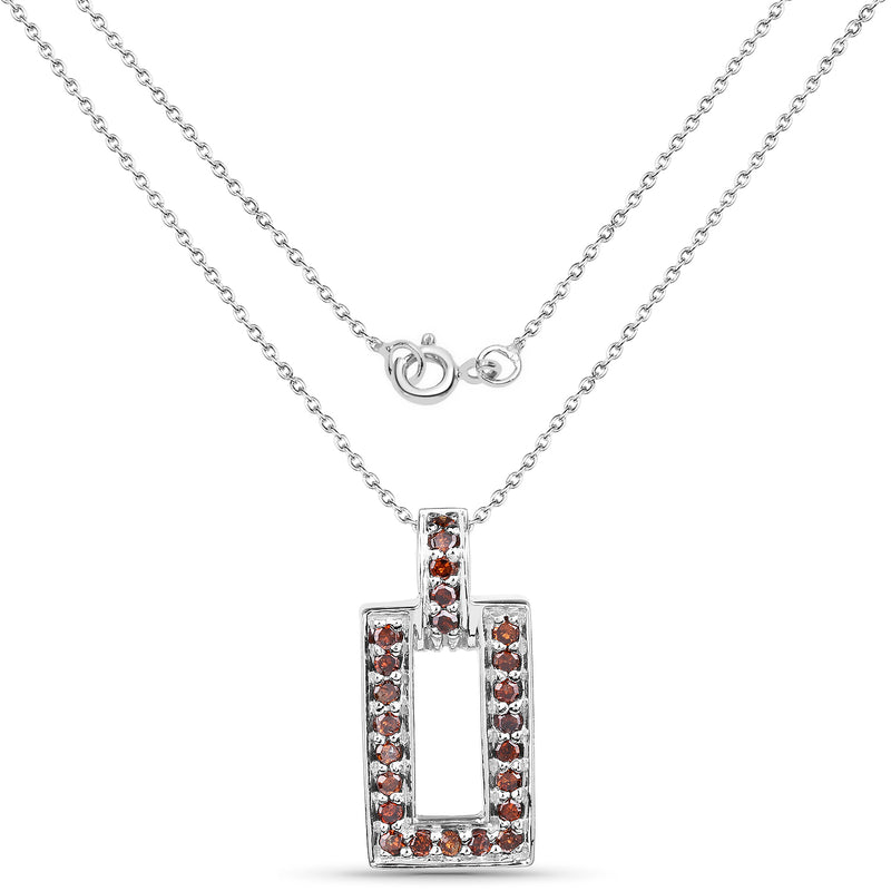 0.36 Carat Genuine Red Diamond .925 Sterling Silver Pendant