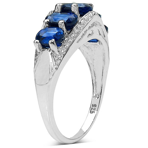 3.04 Carat Genuine Kyanite .925 Sterling Silver Ring