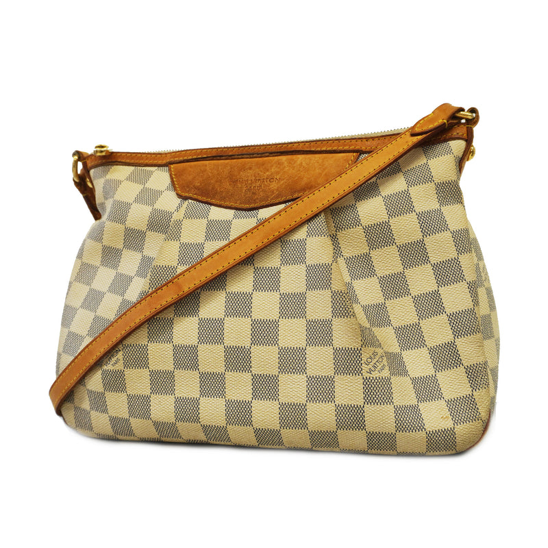 Auth Louis Vuitton Shoulder Bag Damier Azur Siracusa PM N41113