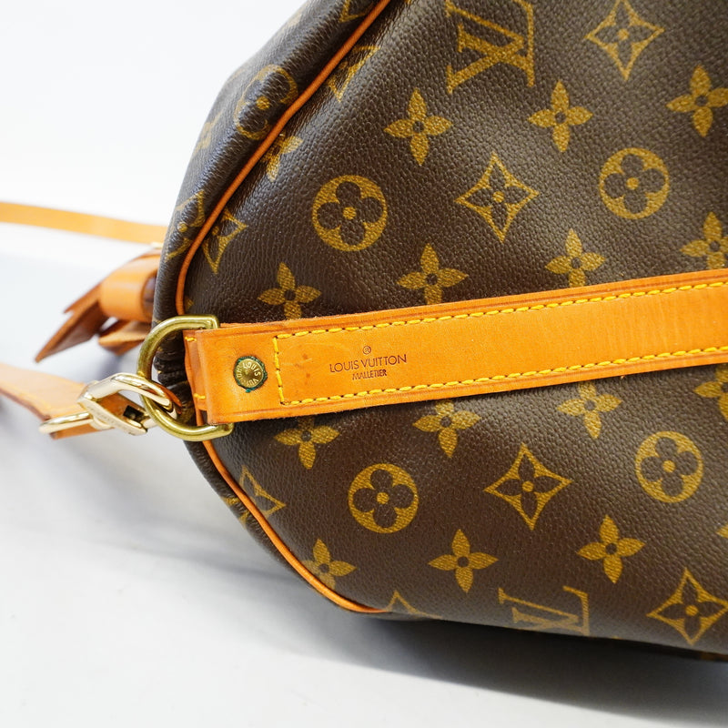 Auth Louis Vuitton Monogram Keepol Band Lier 55 M41414 Unisex Boston Bag