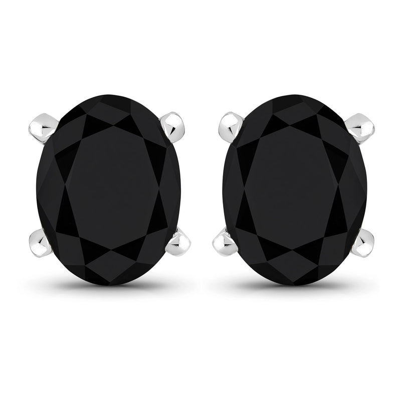 2.10 Carat Genuine Black Diamond 14K White Gold Earrings