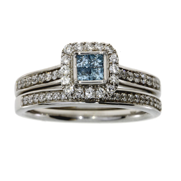 .63ct Diamond Engagement Ring Set 14KT White Gold