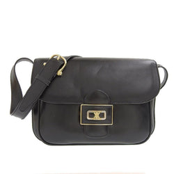 Celine Shoulder Bag Leather Black