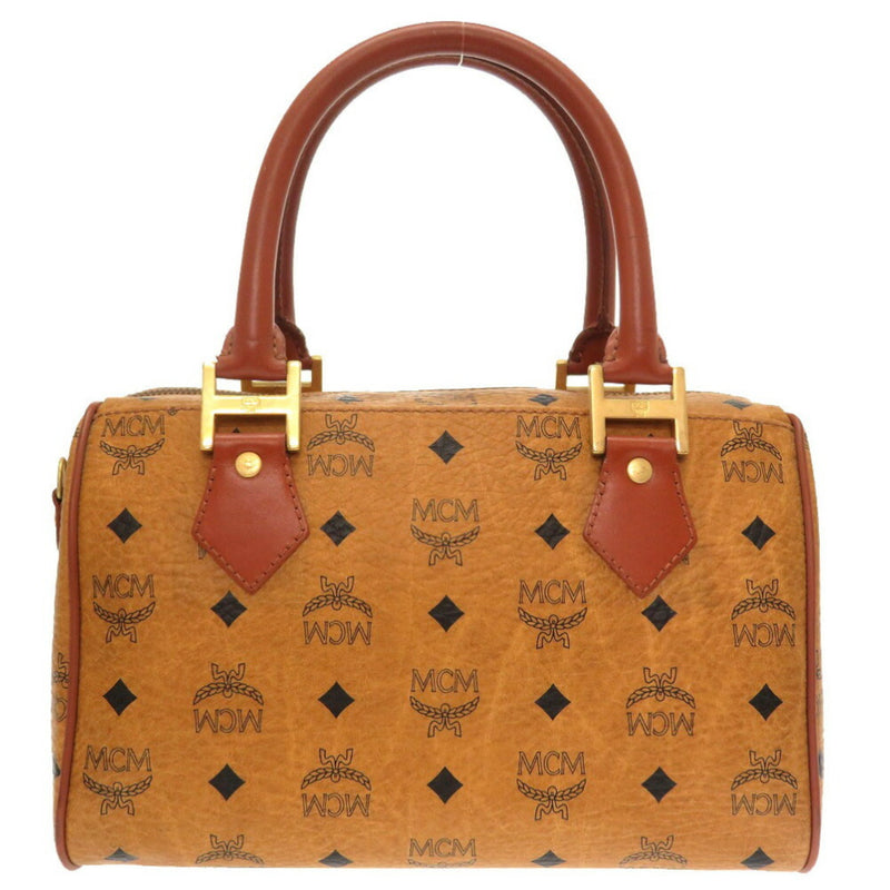 MCM Monogram Pattern PVC Handbag Tea