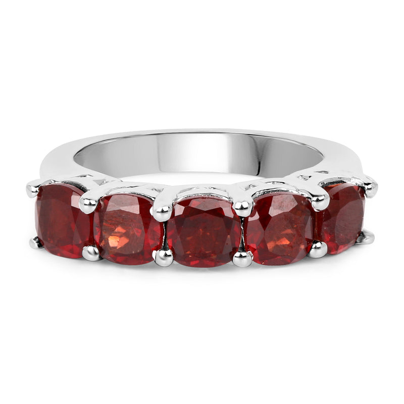 3.35 Carat Genuine  Garnet .925 Sterling Silver Ring