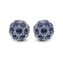 1.26 Carat Genuine Tanzanite .925 Sterling Silver Earrings