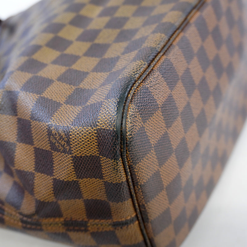 Auth Louis Vuitton Damier Neverfull MM N51105 Womens Tote Bag