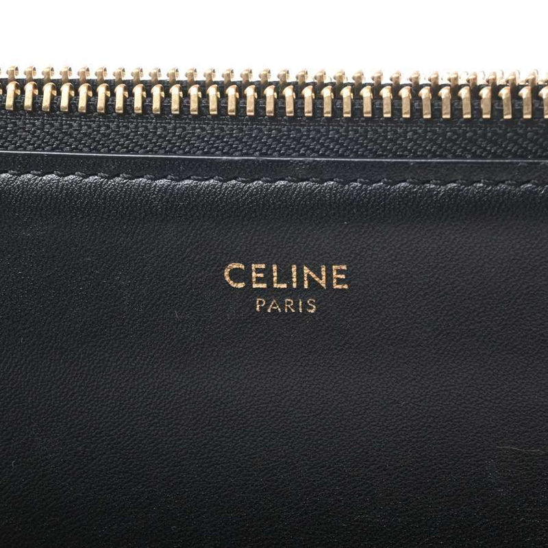 Celine Leather Trio Large Shoulder Bag Black