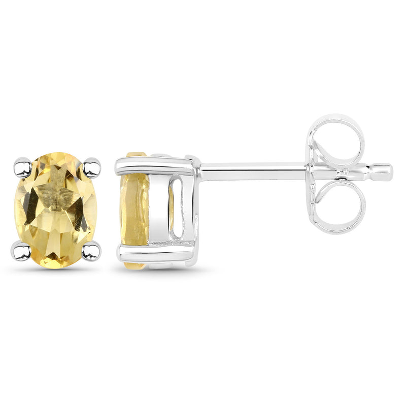 1.56 Carat Genuine Citrine .925 Sterling Silver Earrings