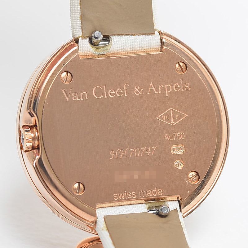 Van Cleef & Arpels Charm Mini Watch Ladies White Dial K18PG Quartz