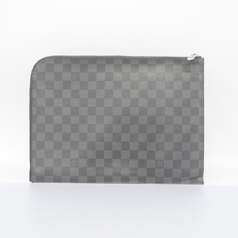 Auth Louis Vuitton Damier Graphite Pochette Jules GM N64437 Mens Clutch Bag