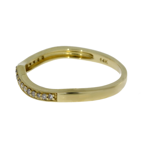 .10ct Diamond Wedding Band Ring 14KT Yellow Gold