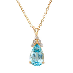 5.09 TW CTS BLUE TOPAZ & DIAMONDS 18K GOLD PLATED  DESIGNER NECKLACE SIZE 18 INCHES