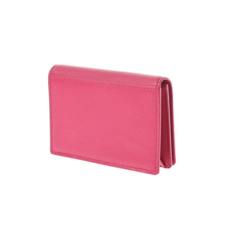 SAINT LAURENT Business card holder Pink 360433 Ladies calf case Shindo