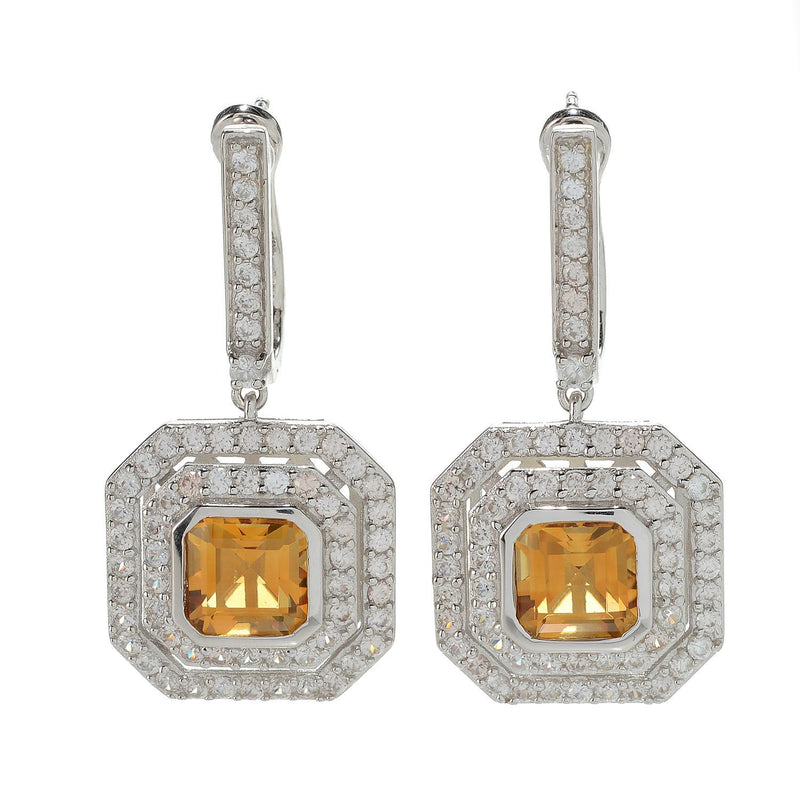 Brand New White Natural Zircon Earring