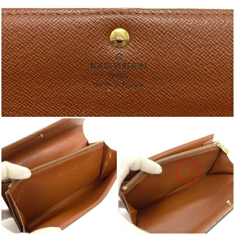 Louis Vuitton Portofeuil Sarah Brown Monogram M61734 Wallet TH0060 LOUIS VUITTON LV Folded Women's Men's