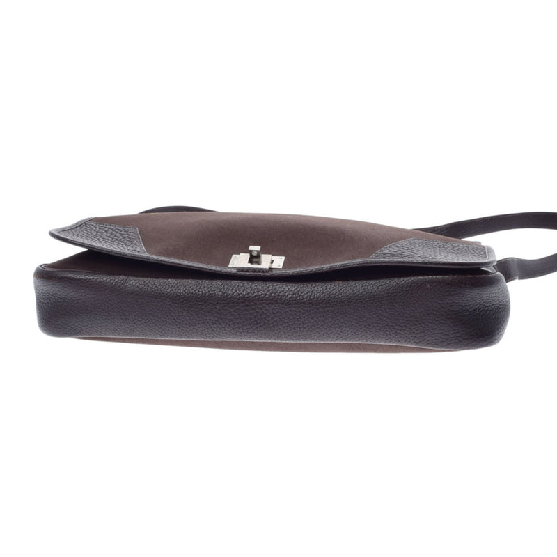 HERMES Hermes Victoria Shoulder Brown □ H engraved (around 2004) Unisex canvas / fjord shoulder bag