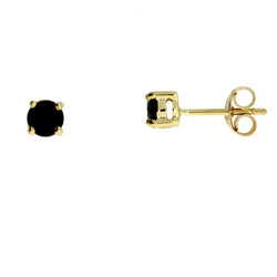 Natural .64ct Sapphire Stud Earrings 10KT Yellow Gold