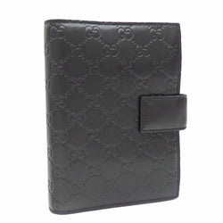 Gucci Notebook Cover Shima Black Leather 115241 Womens Mens