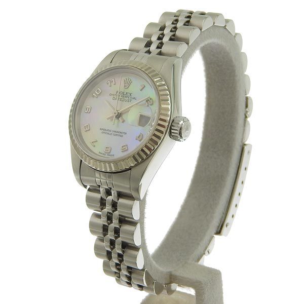 Rolex Datejust Automatic Stainless SteelWhite Gold Womens Watch