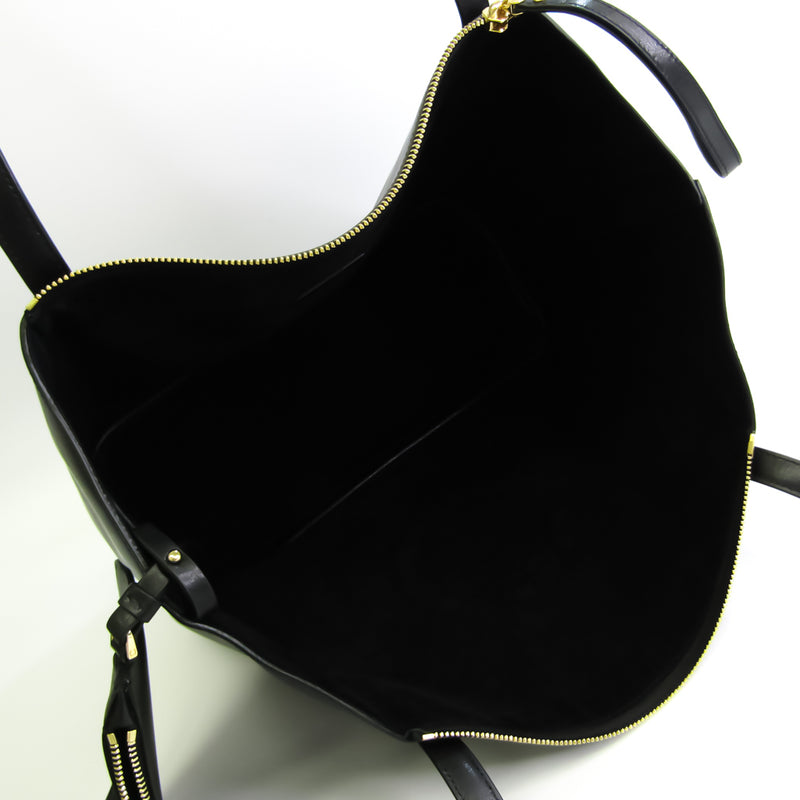 Salvatore Ferragamo Gancini GU-21 H019 Womens Leather Tote Bag Black