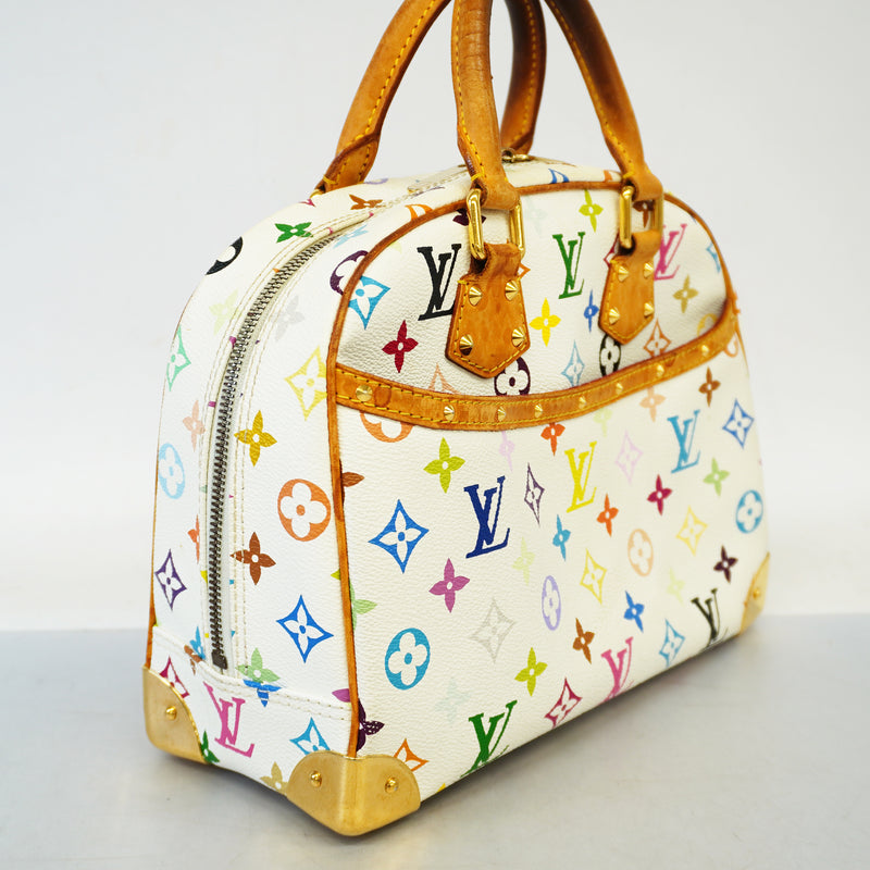 Auth Louis Vuitton Monogram Multicolore Trueville M92663 Womens Handbag Blanc