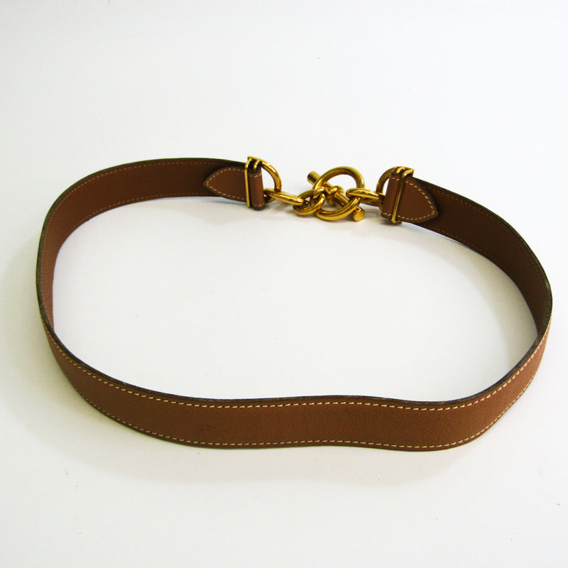 Hermes Chaine DAncre Womens Leather Standard Belt Beige 65