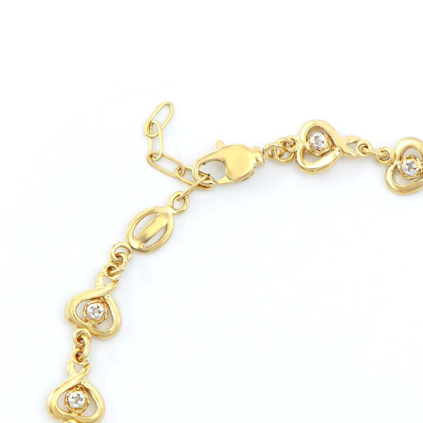 0.13 TW CTS DIAMONDS 18K GOLD PLATED DESIGNER BRACELET SIZE 8.3 INCHES