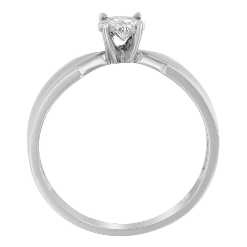14K White Gold 1/4ct.TDW Pie-Cut Diamond Ring(H-ISI1-SI2)