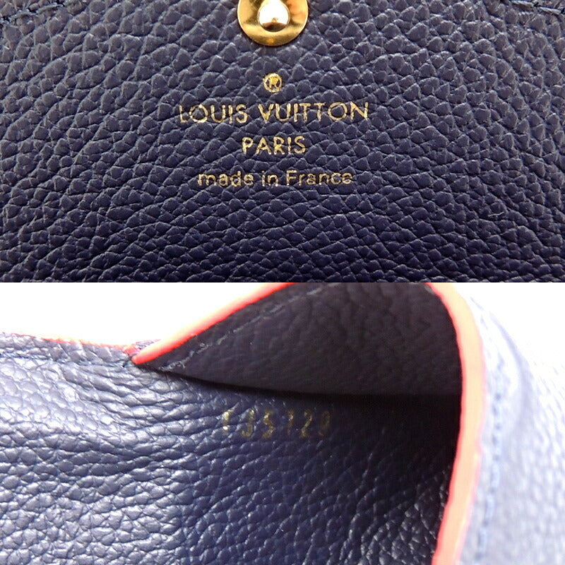 Louis Vuitton Amplant Pochette with Initials Ladies Coin Case M62017 () Leather Marine Rouge